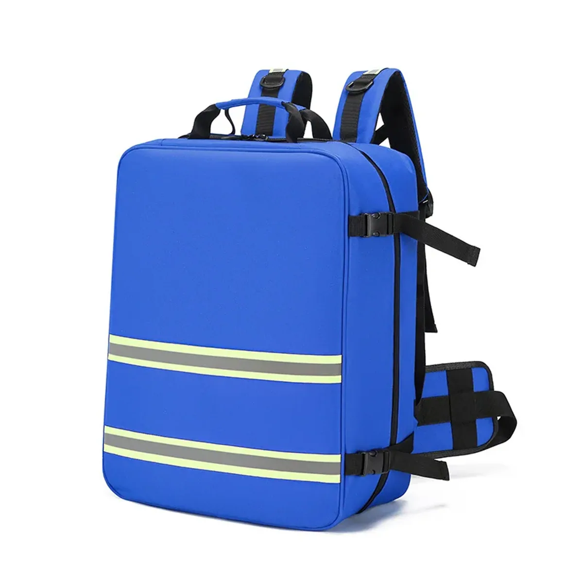 Blue/Red medical emergency backpacks front view - SKU 09968
