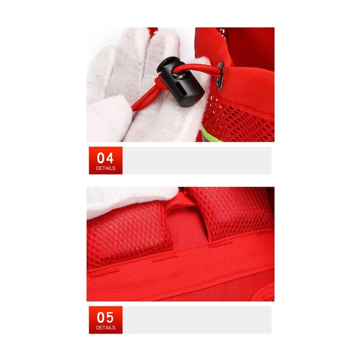 Red/Orange/Black medical emergency backpacks detail view 3 - SKU 09969