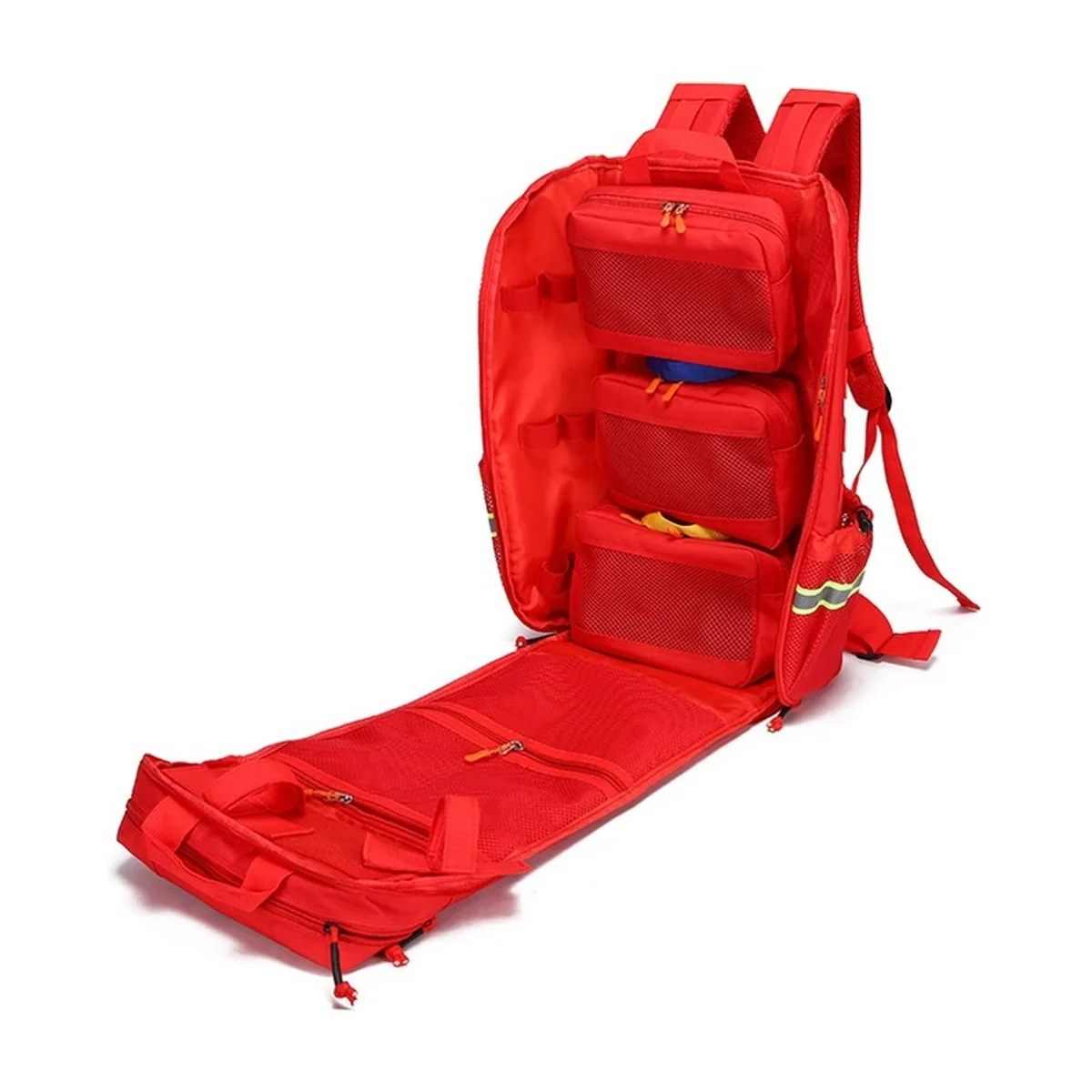 Red/Orange/Black medical emergency backpacks detail view 7 - SKU 09969