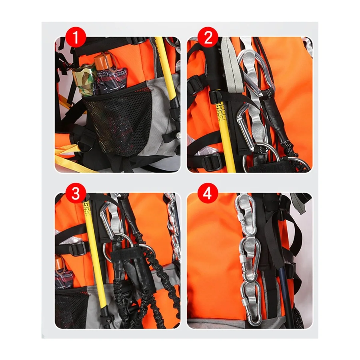 Orange/4PCS SET outdoor rescue backpacks detail view 4 - SKU 09970