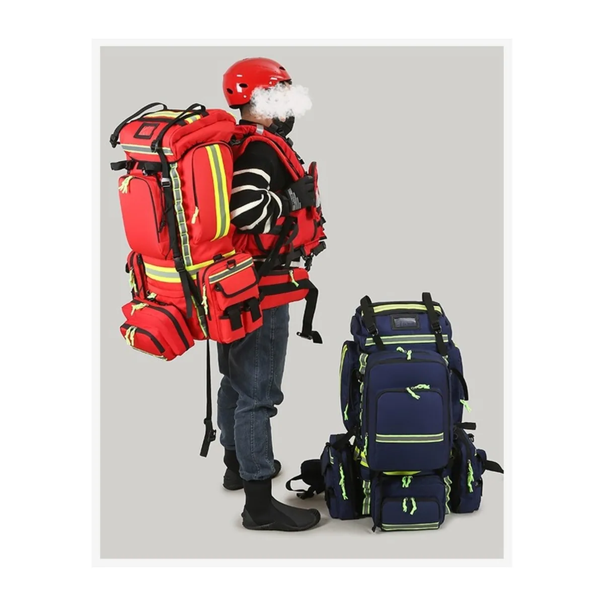 Red/Red+3Bags/Red+4Bags/Navy/Navy+3Bags/Navy+4Bags waterproof pvc rescue bags detail view 2 - SKU 09971