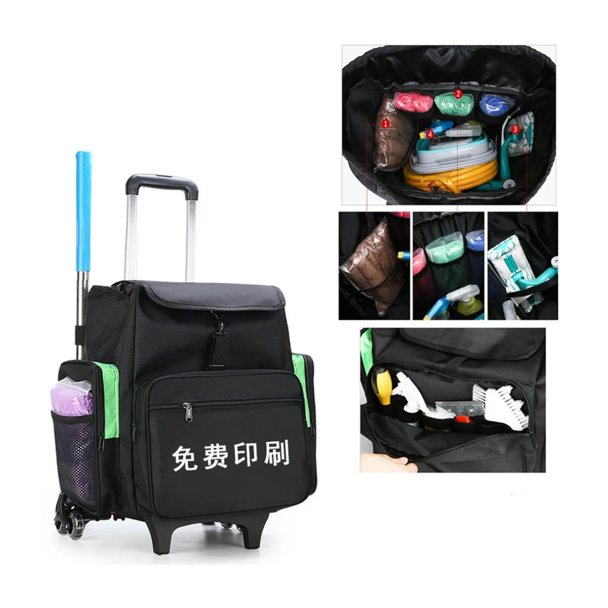 Black/Black+Trolley trolley rescue bags detail view 1 - SKU PN0001
