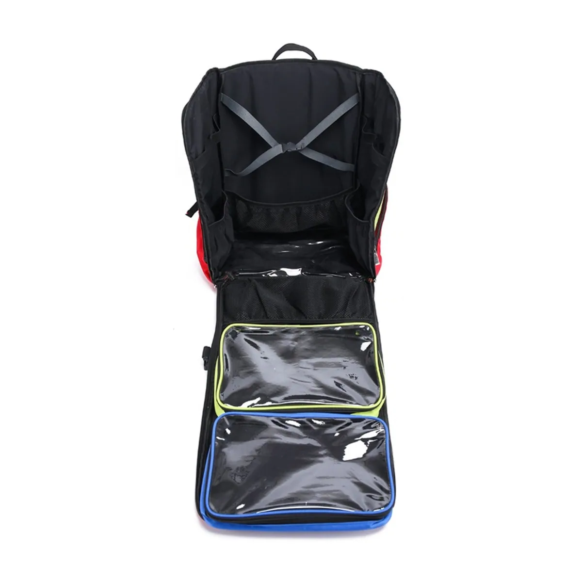 Red/Orange/Black medical emergency backpacks detail view 4 - SKU 09912