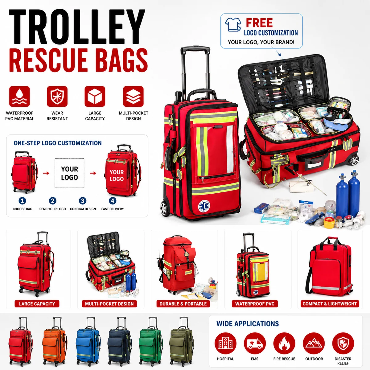 Trolley Rescue Bags for wholesale OEM buyers